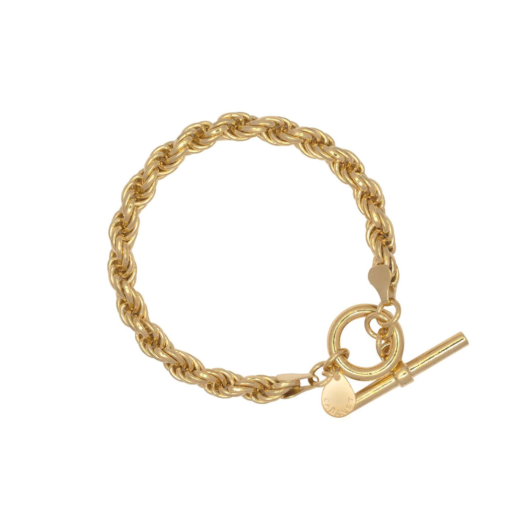 Cabinet Isla Woven Rope Chain Bracelet in Silver