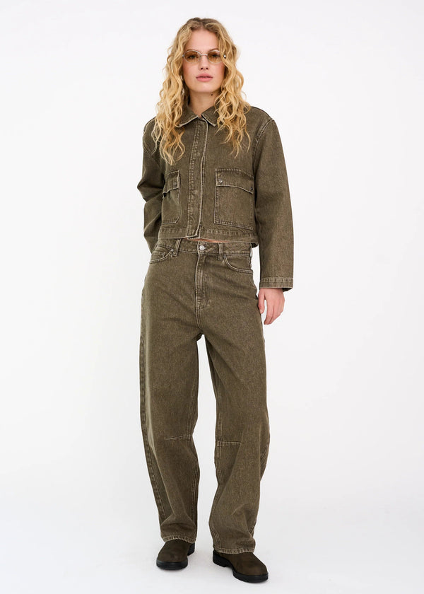 Janice slung jeans wash Olinda - Desert Green