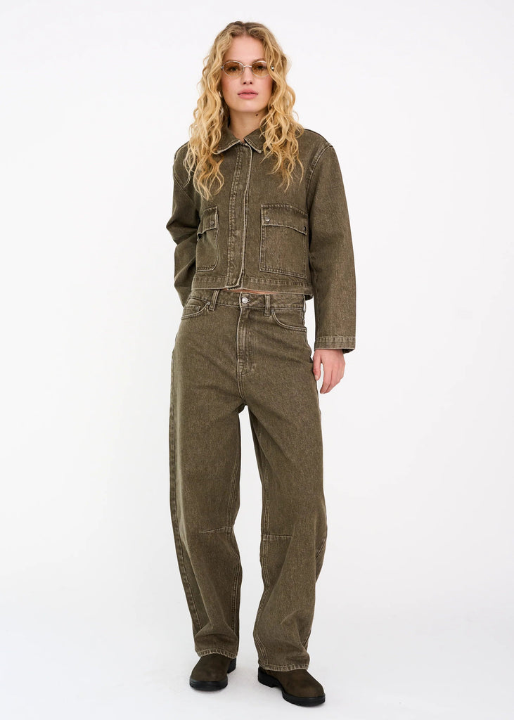 Janice slung jeans wash Olinda - Desert Green