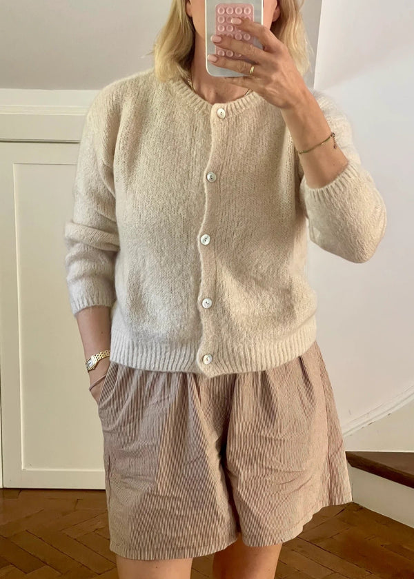 Øst Josefine Mohair Cardigan in Cream