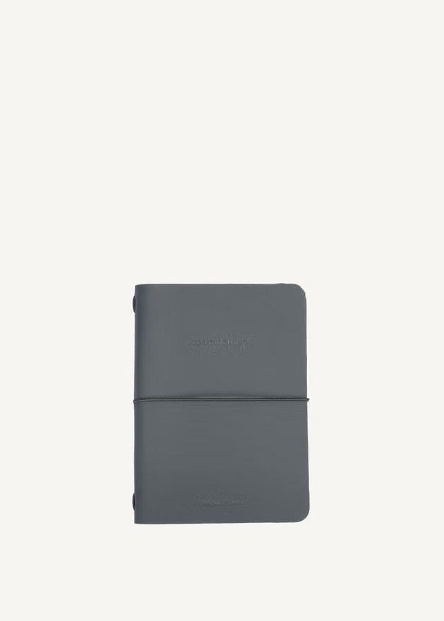 Gray notebook on a white background