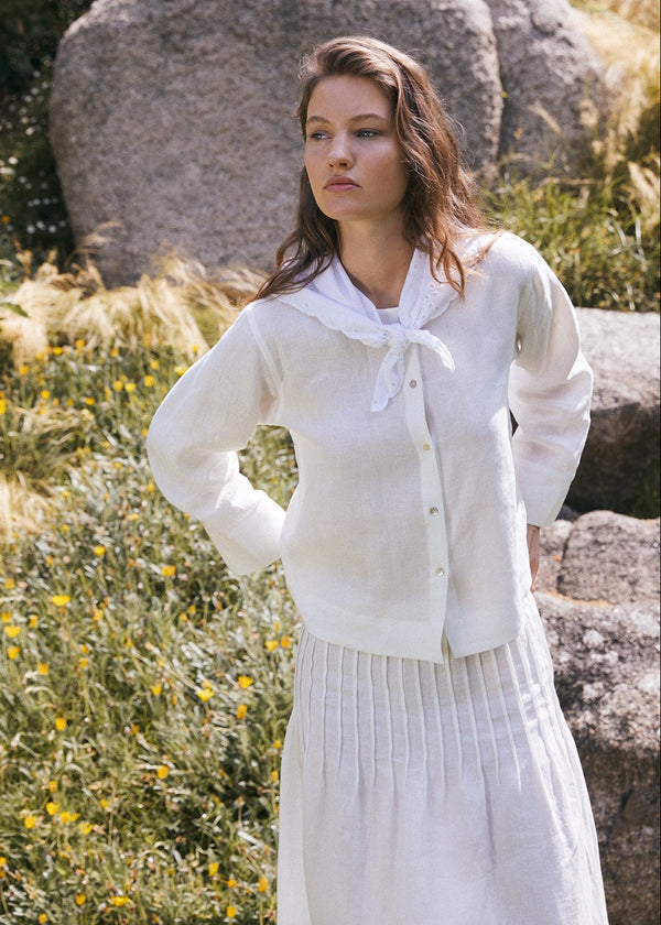 YERSE Long - Sleeve Hemp Blouse