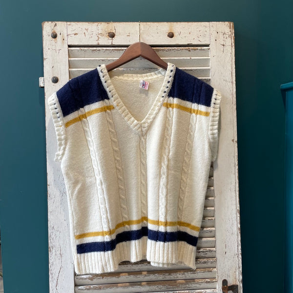 Vintage Cricket Style Knitted Tank