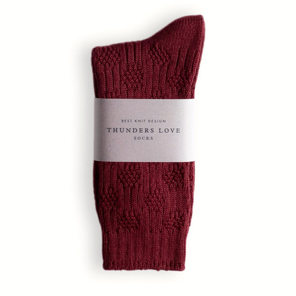 Thunders Love Link Collection Duo Burgundy Socks