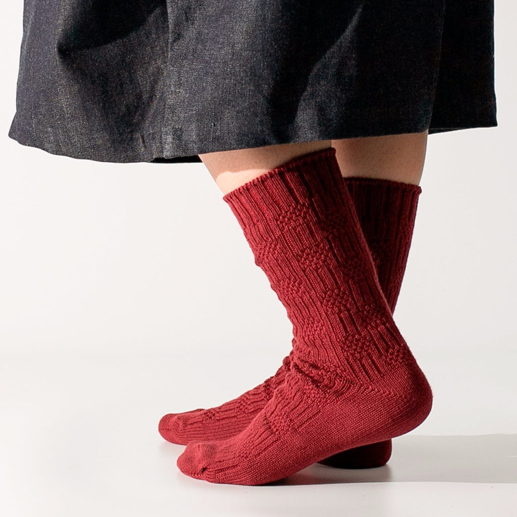 Thunders Love Link Collection Duo Burgundy Socks