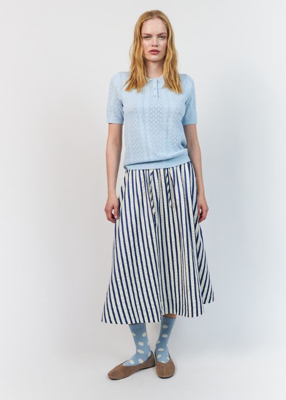 Lolly's Laundry Alaia Light Blue Polo Knit 