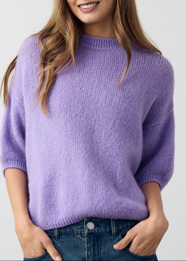 Noella Mimi Knit Jumper in Dark Lilac
