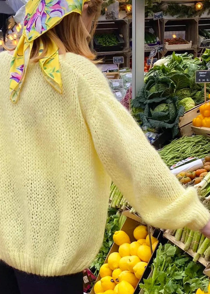 ØST London Smila Cardigan in Light Yellow