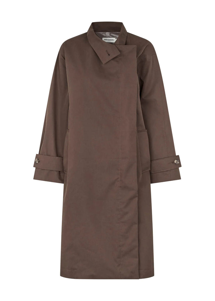 Brown coat on a white background