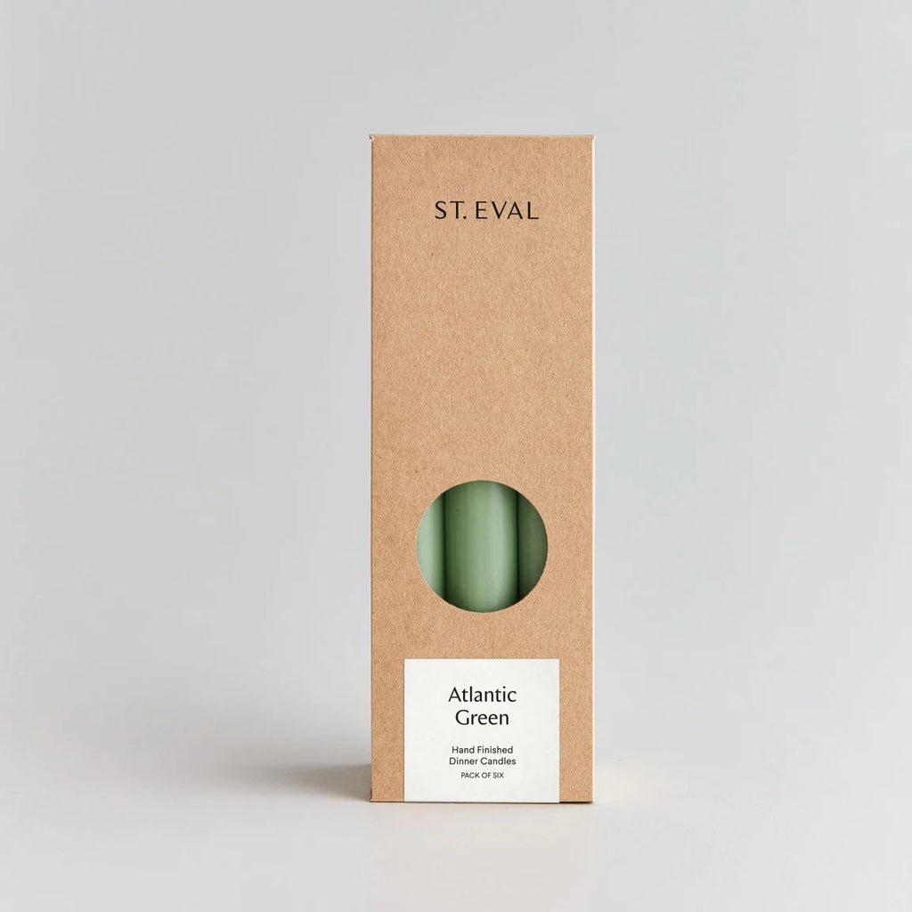 St Eval 7/8" Atlantic Green Dinner Candles Gift Pack