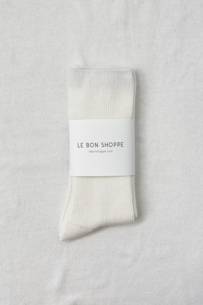 Le Bon Shoppe Trouser Socks in Classic White