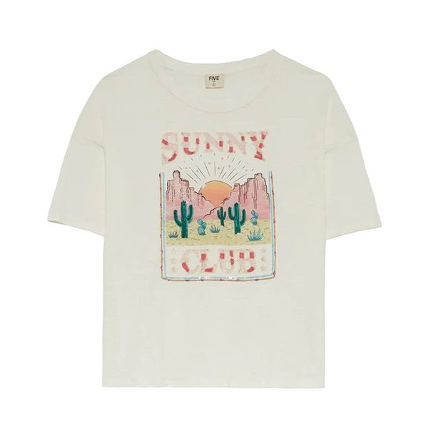 Five Sunny Tee Shirt in Ecru