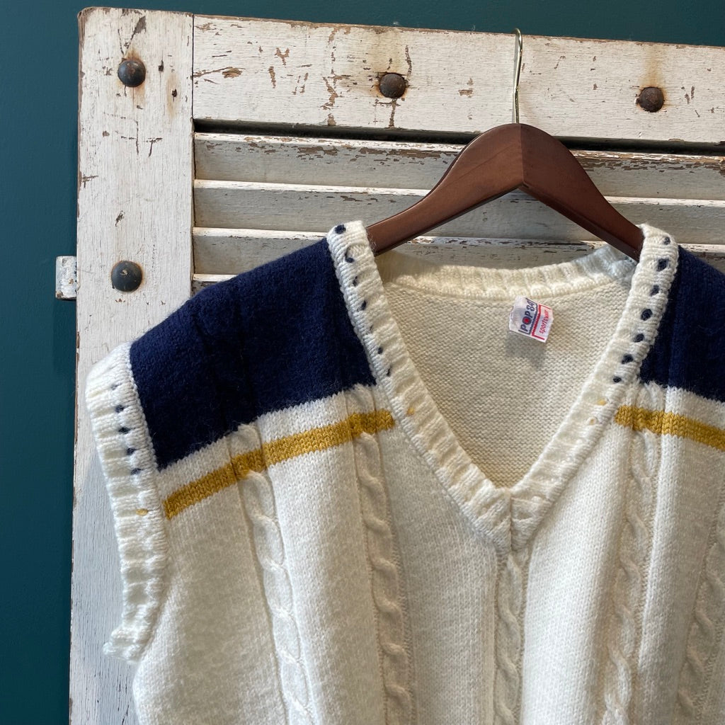 Vintage Cricket Style Knitted Tank