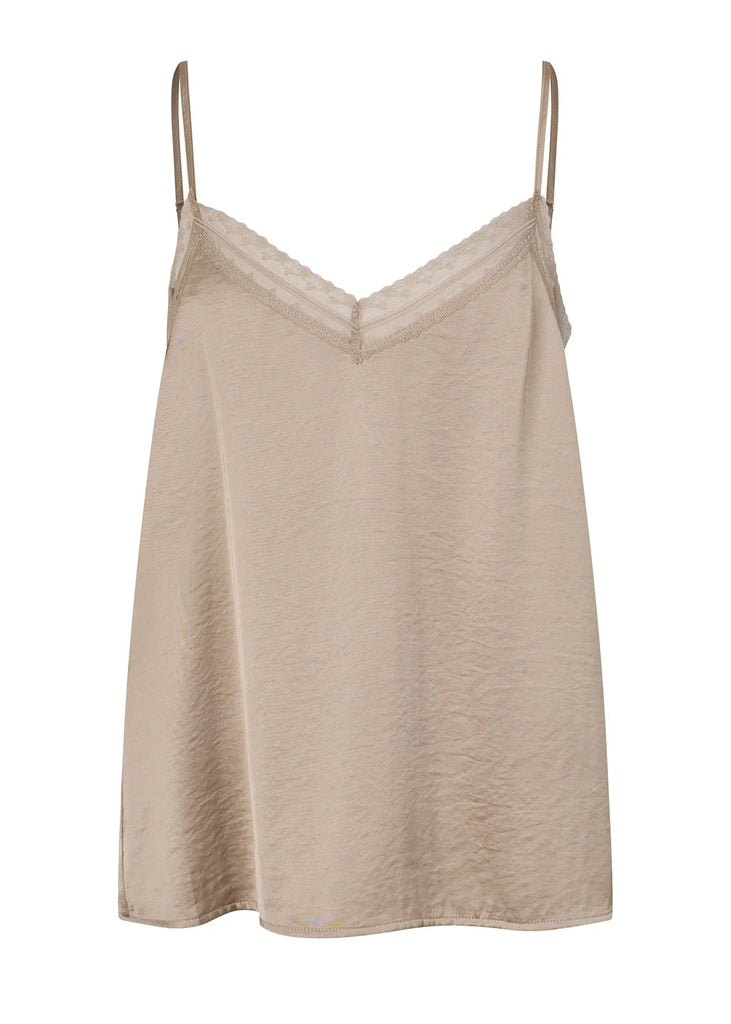 Lolly's Laundry Viane Cami top in Beige 