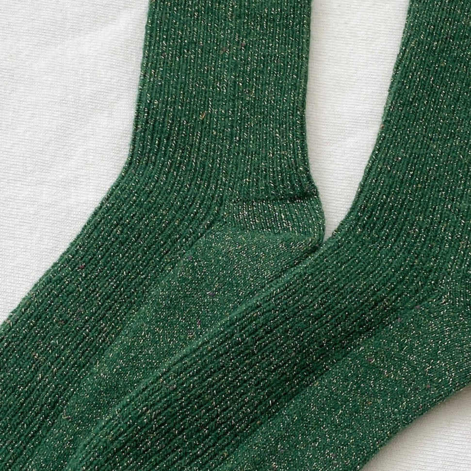 Le Bon Shoppe Winter Sparkle Socks in Evergreen