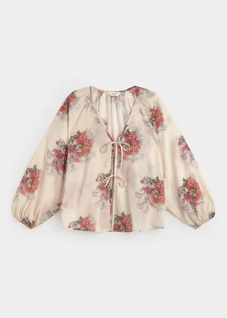 ese O ese Bouquet With Ties Blouse