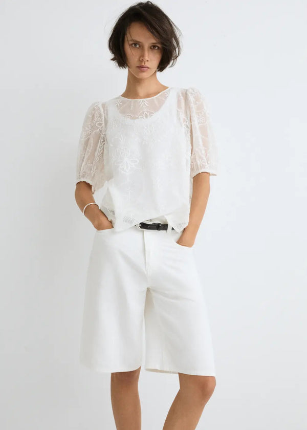 ese O ese Griselda Romantic Blouse in Ecru