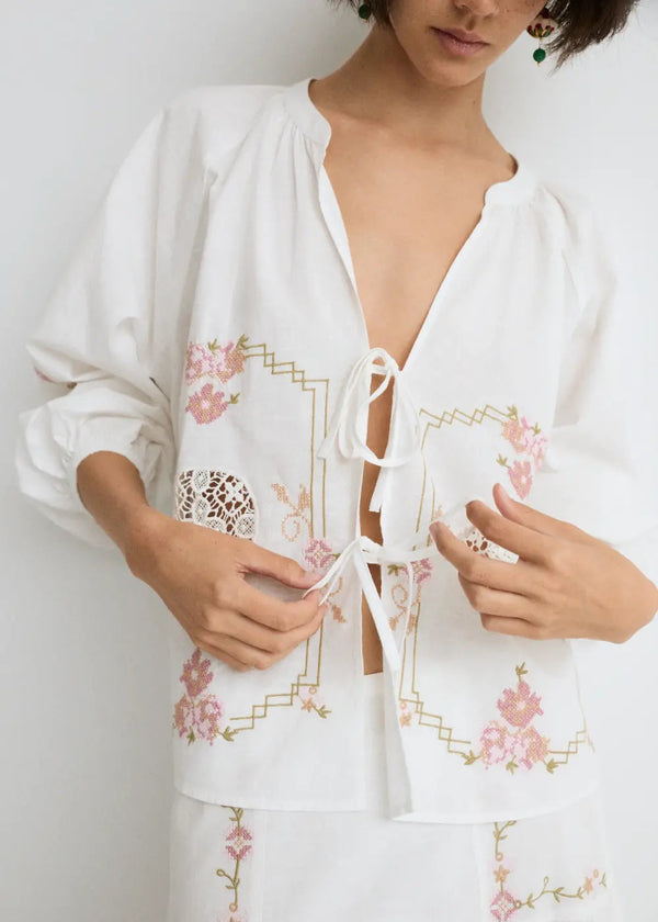 ese O ese Teresinha Cotton Blouse