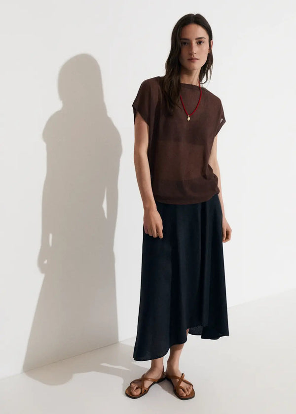 ese O ese Flashdance Cotton T-Shirt in Chocolate