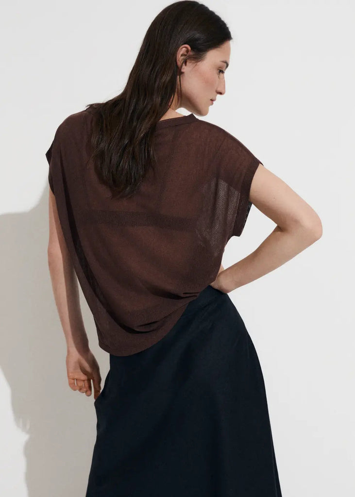 ese O ese Flashdance Cotton T-Shirt in Chocolate