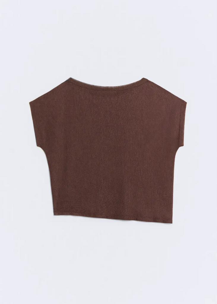 ese O ese Flashdance Cotton T-Shirt in Chocolate