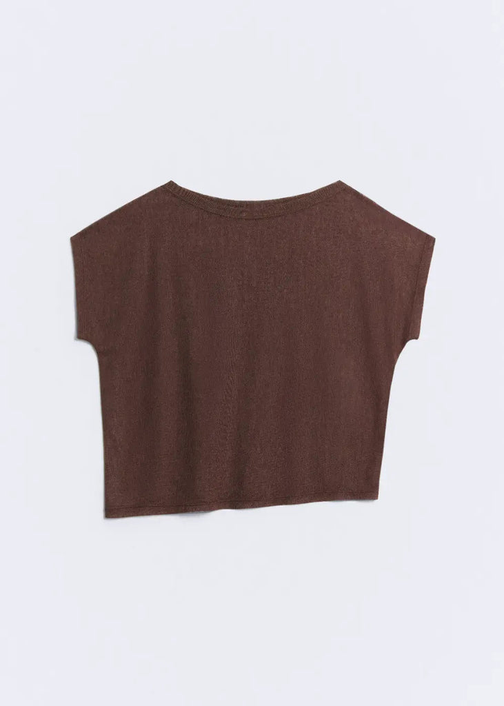 ese O ese Flashdance Cotton T-Shirt in Chocolate
