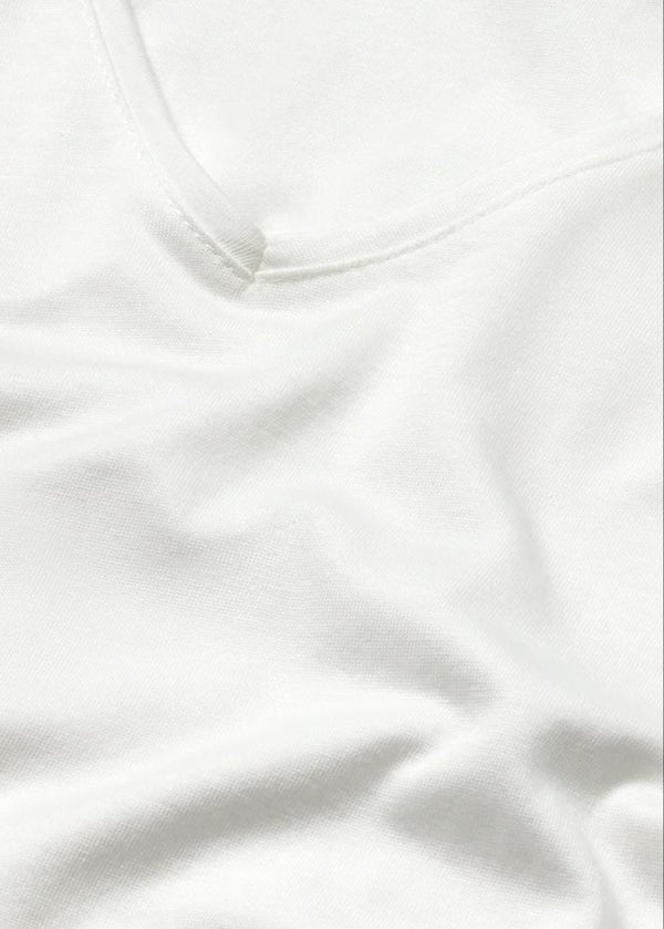 T Shirt Cotton Fluida In Blanco