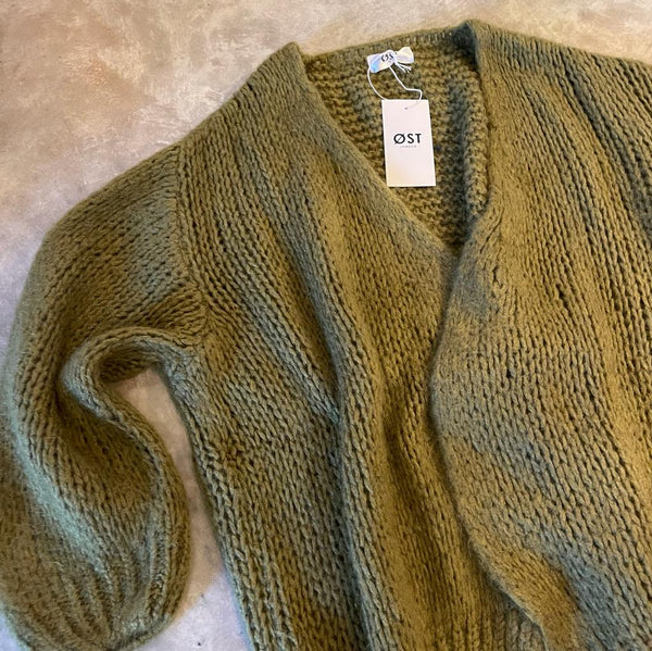 ØST London Smila Cardigan in Vintage Green