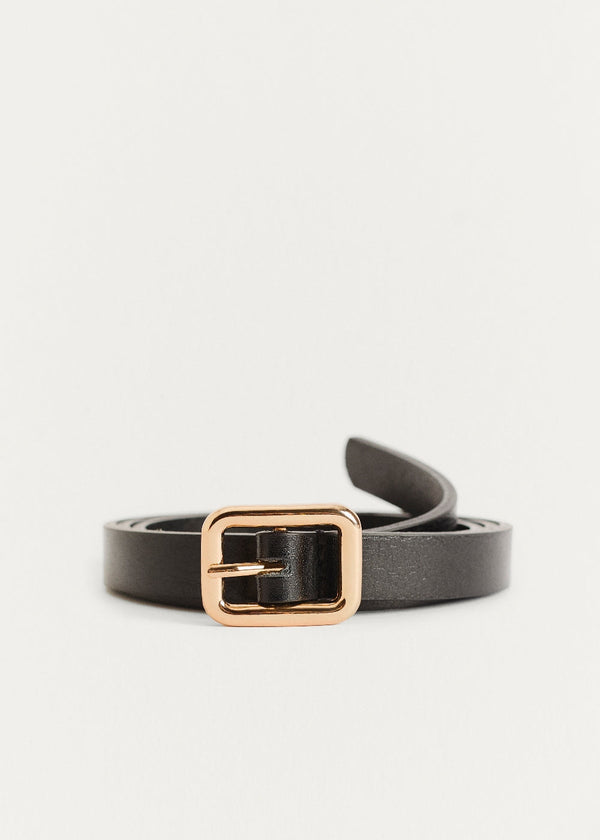 ese O ese Thin Leather Belt In Black