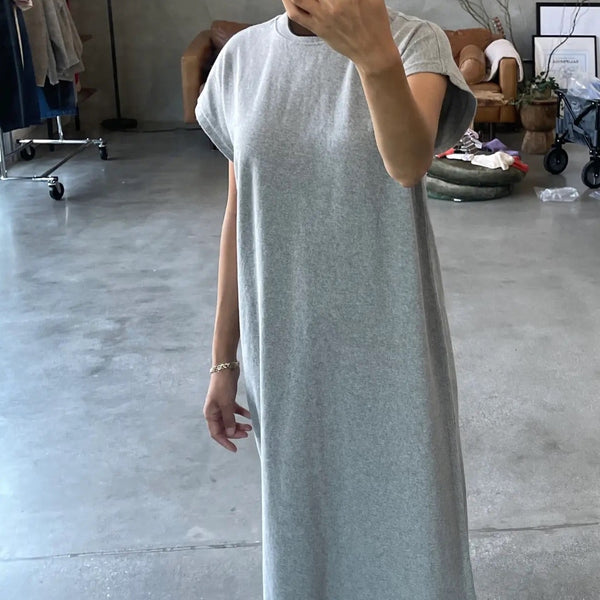 Le Bon Shoppe Jeanne Dress In Heather Grey
