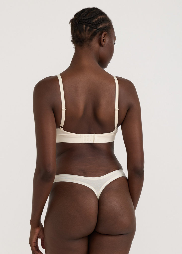 Core Triangle Bralette in Soft Vanilla