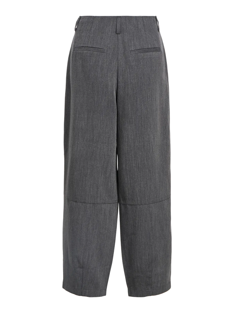 Gray wide-leg pants on a white background