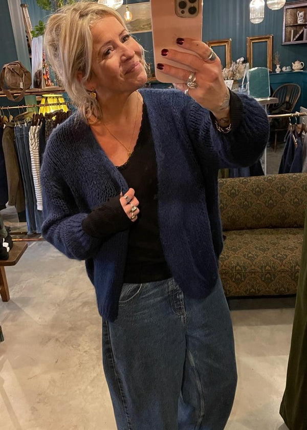 ØST London Smila Cardigan in Petrol Blue