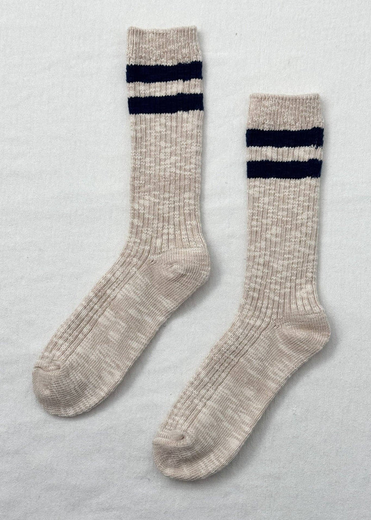 Le Bon Shoppe Cottage Varsity Socks in Oatmeal Varsity