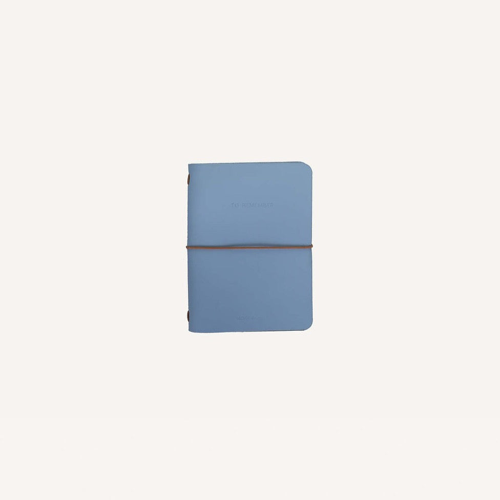 Monk & Anna M Vegan Sky Blue Leather Notebook