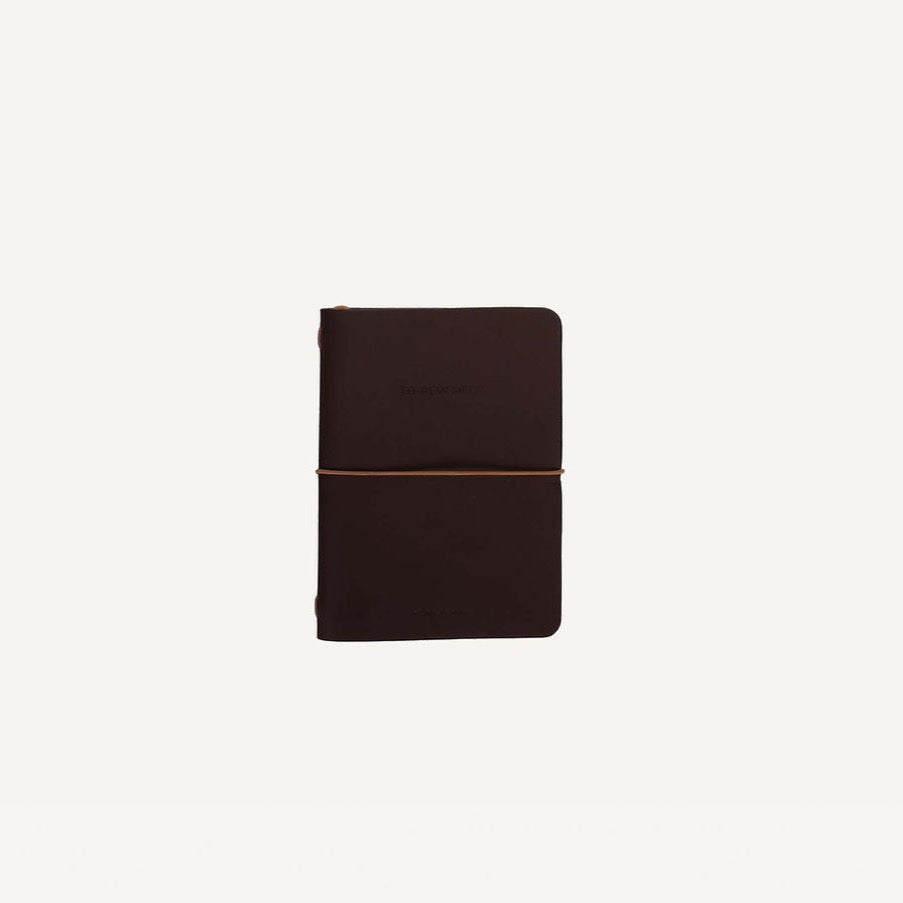 Monk & Anna M Vegan Dark Wood Leather Notebook