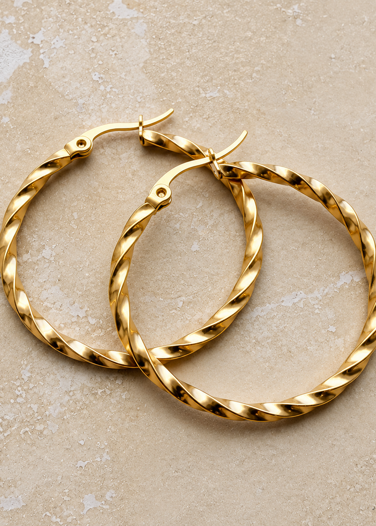 Little Nell Everyday Rope Twist Hoops