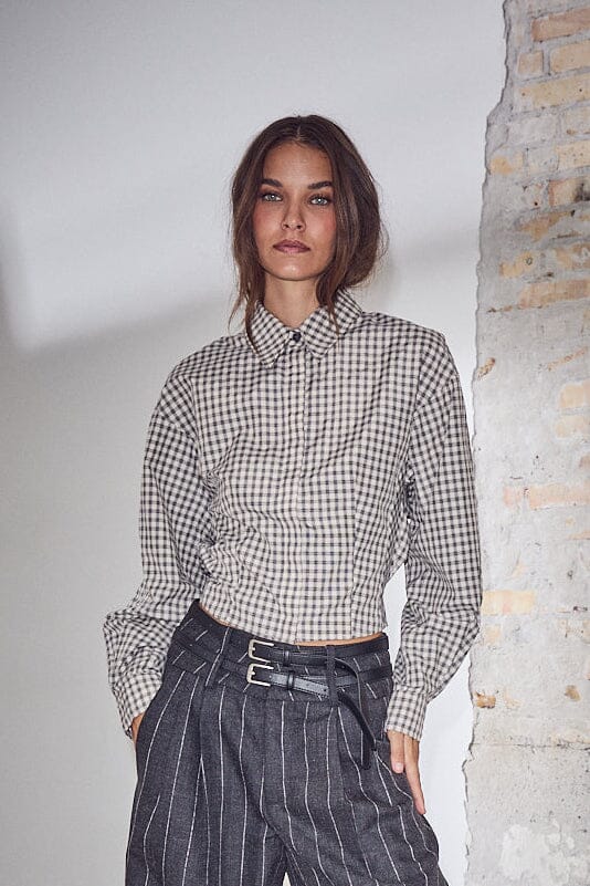 Haute L'Amitie Mimosa Check Smock Shirt