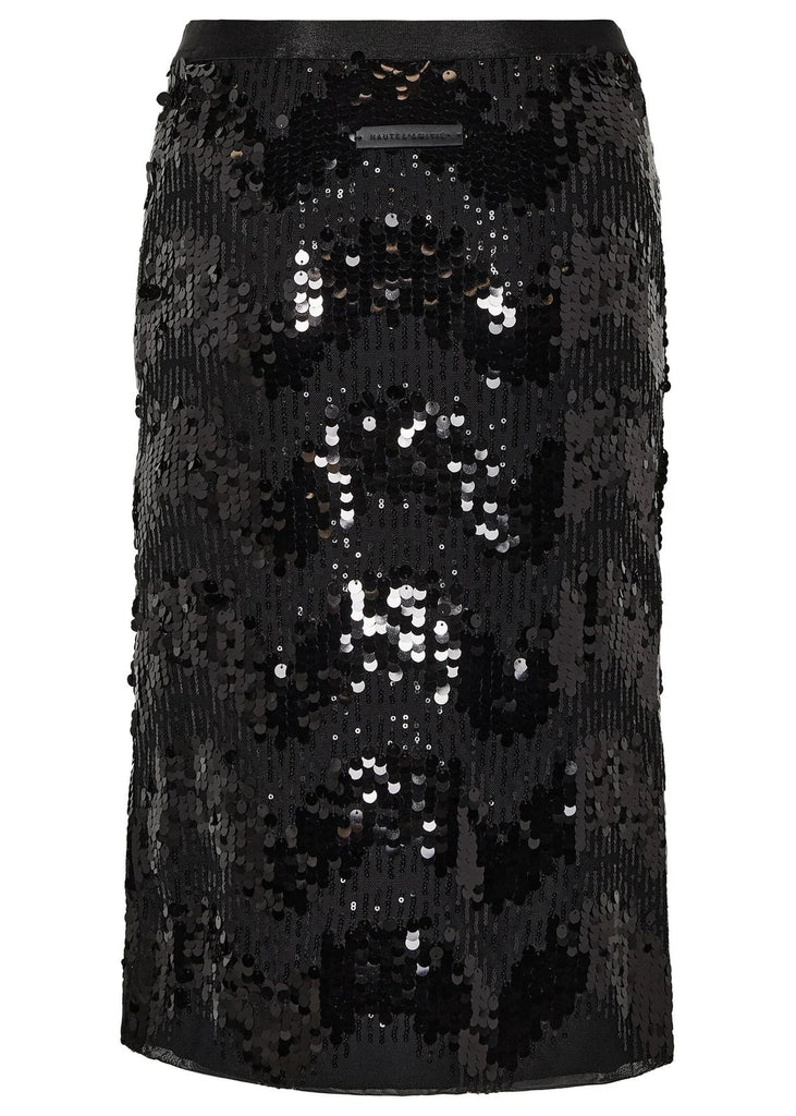 Haute L'Amitié Mirror Sequin Pencil Skirt in black, alternative view