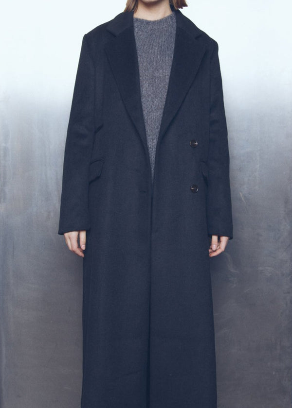 Noella Jaci long Line Coat in Black