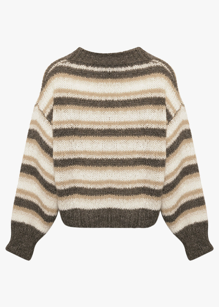 Noella Keeva Knit in Brown Stripe