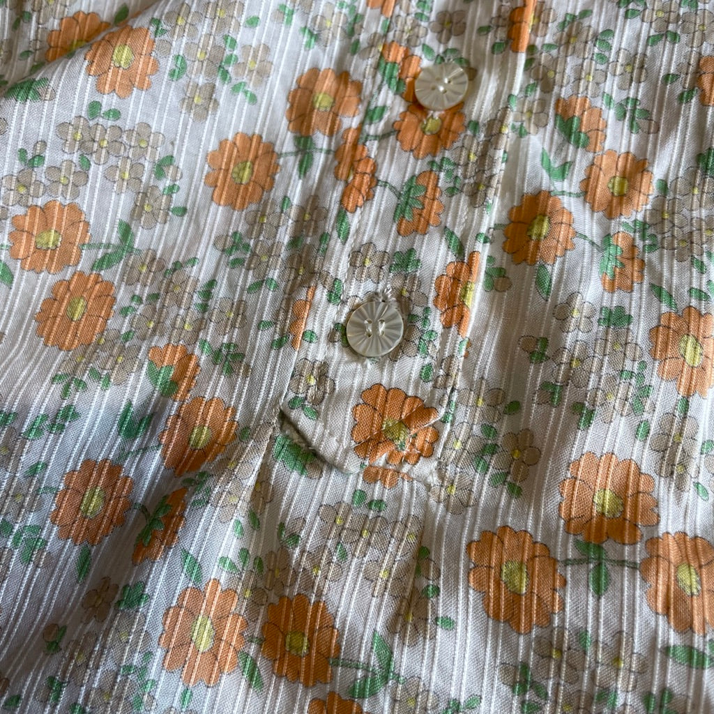 Vintage Handmade Blouse with Soft Flowers