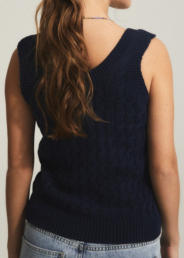 ese O ese Tresser Top in Navy