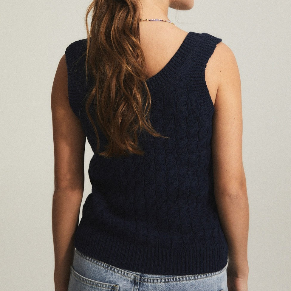 ese O ese Tresser Top in Navy