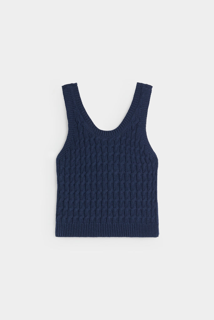 ese O ese Tresser Top in Navy