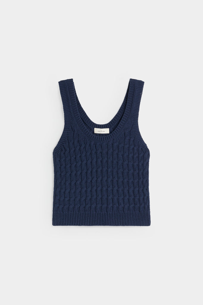 ese O ese Tresser Top in Navy