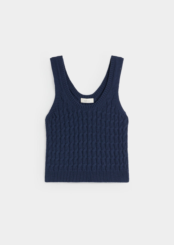 ese O ese Tresser Top in Navy