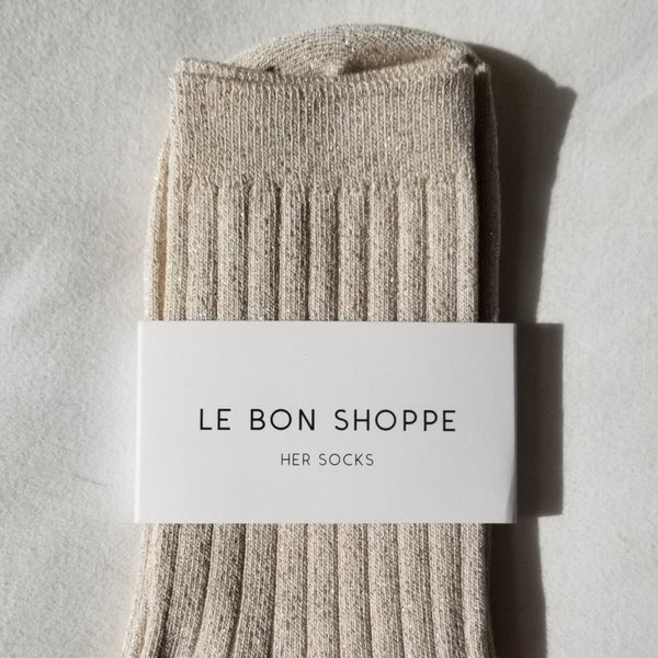 Le Bon Shoppe Her Socks in Ivory Gold