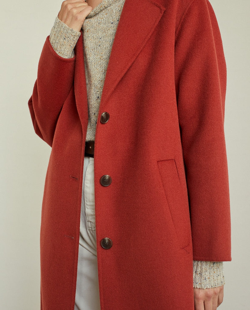 YERSE Handmade Red Coat With Buttons
