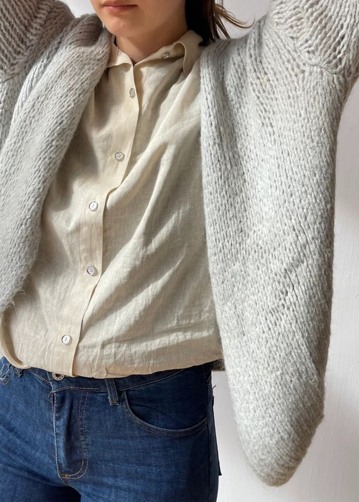 ØST London Smila Cardigan in Light Grey